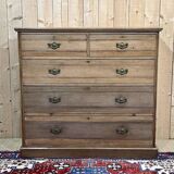 19th century English chest of drawers in fir and mahogany