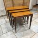 Vintage Scandinavian nesting coffee table in solid teak