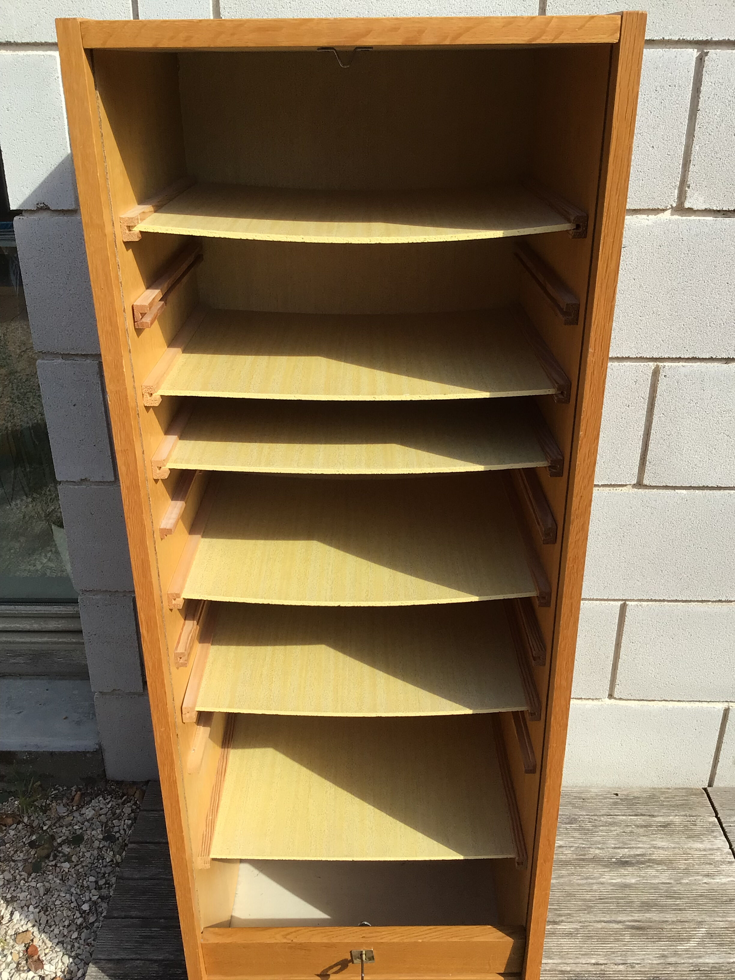 Curtain binder veneer gilded oak height 121cm