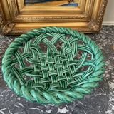 Braided earthenware basket