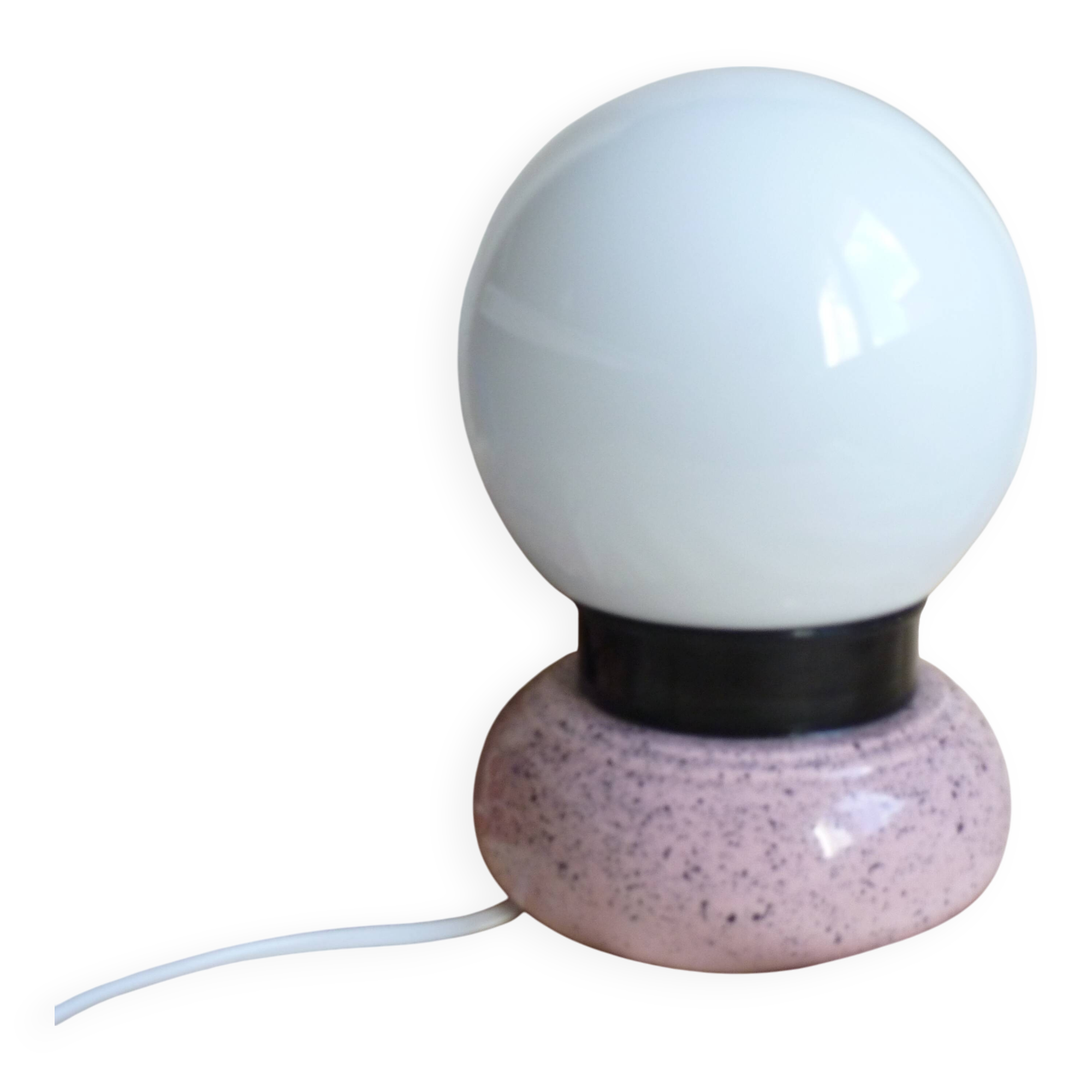 Ball lamp, ceramic and opaline ball lamp, mood and living room lamp