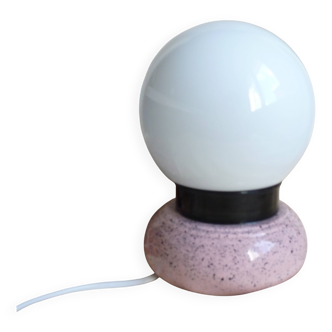 Ball lamp, ceramic and opaline ball lamp, mood and living room lamp