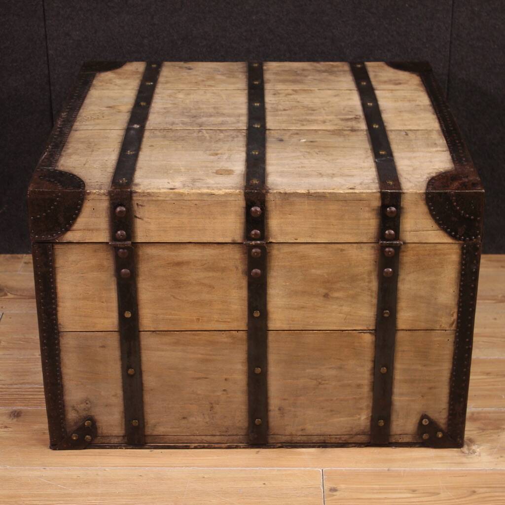 Large wooden trunk from the 20th century