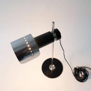 Vintage Italian 1970s Table Lamp in the Style of Joe Colombo for Oluce, Chromed