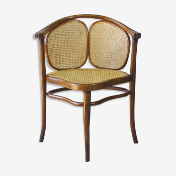 Thonet Chair No. 2 circa 1890 seated in rare canne saddle canne model