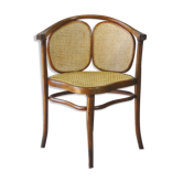 Fauteuil Thonet N°2 vers 1890 assise en selle cannée rare modèle canné