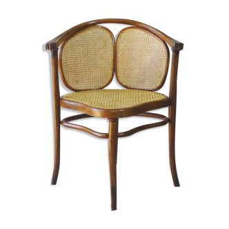Thonet Chair No. 2 circa 1890 seated in rare canne saddle canne model