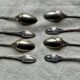 Service of 8 silver-plated metal moka spoons Boulenger