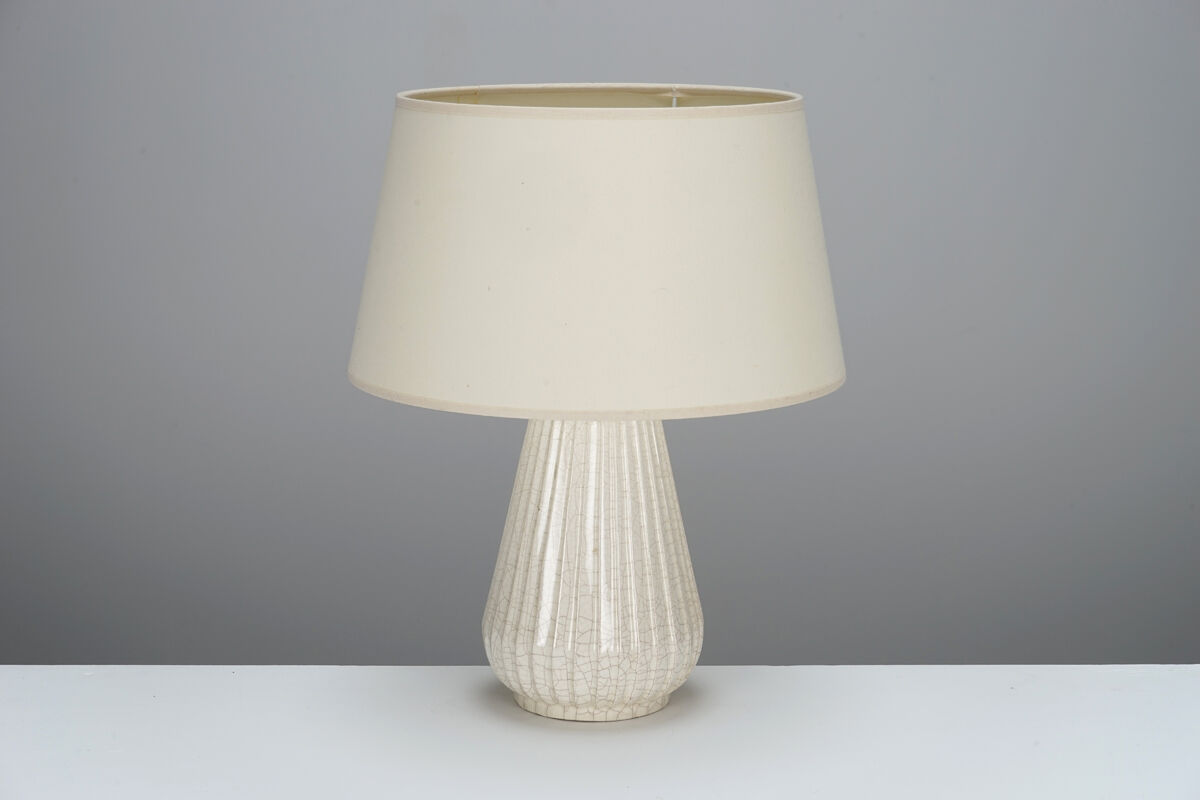 Cracked Ceramic Art Deco Lamp circa 1930