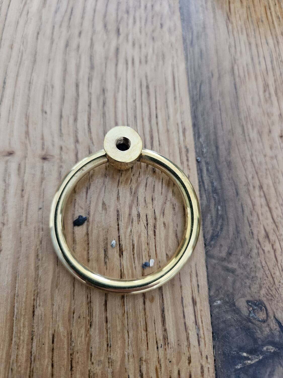 Polished brass bail rings