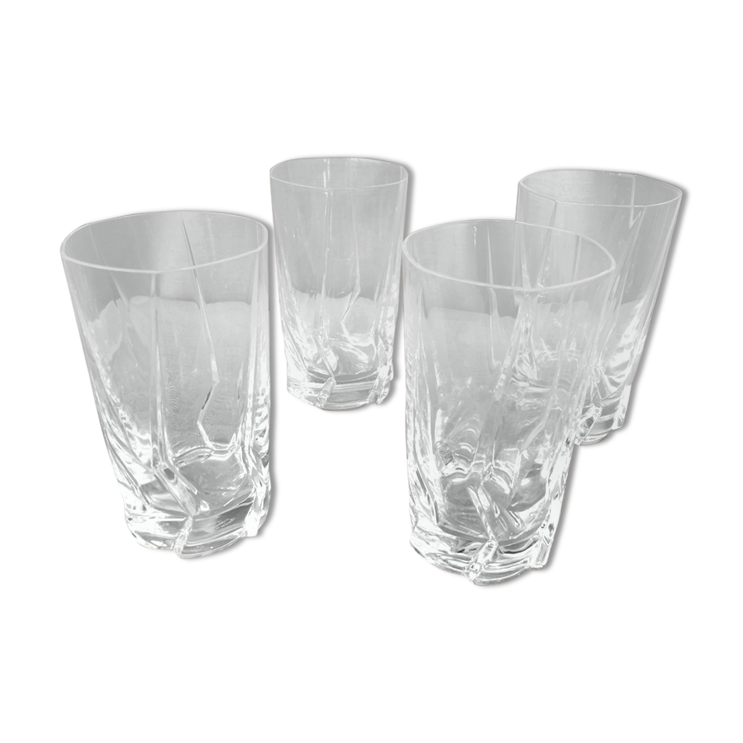 Suite of 4 glasses with orangeade cristal de weaners