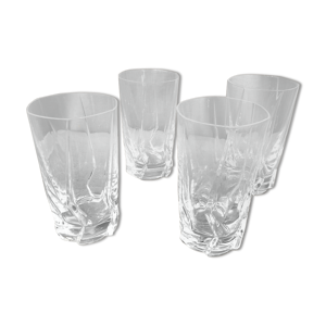 Suite de 4 verres a orangeade - cristal sevres
