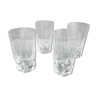 Suite of 4 glasses with orangeade cristal de weaners