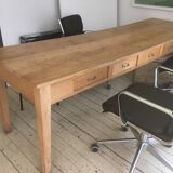 Farm table, 10 drawers