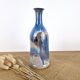blue designer bottle signed - vintage soliflore vase