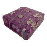 Handmade Berber pouf in wool 60 X 60 X 20 CM
