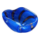 1970s Murano Swirl Blue Glass Bowl