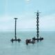 Brutalist metal chandelier, minimalist iron candlestick.