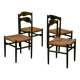 Green beech and rush dinning chairs