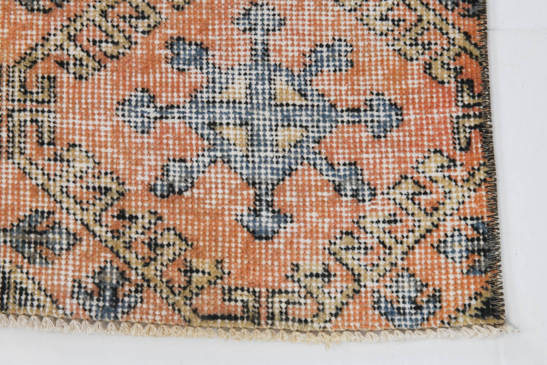 7x10 Pumpink Orange & Black Persian Rug, 208x316Cm