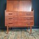 Secrétaire danois Gunnar Nielsen, enfilade scandinave, bureau vintage