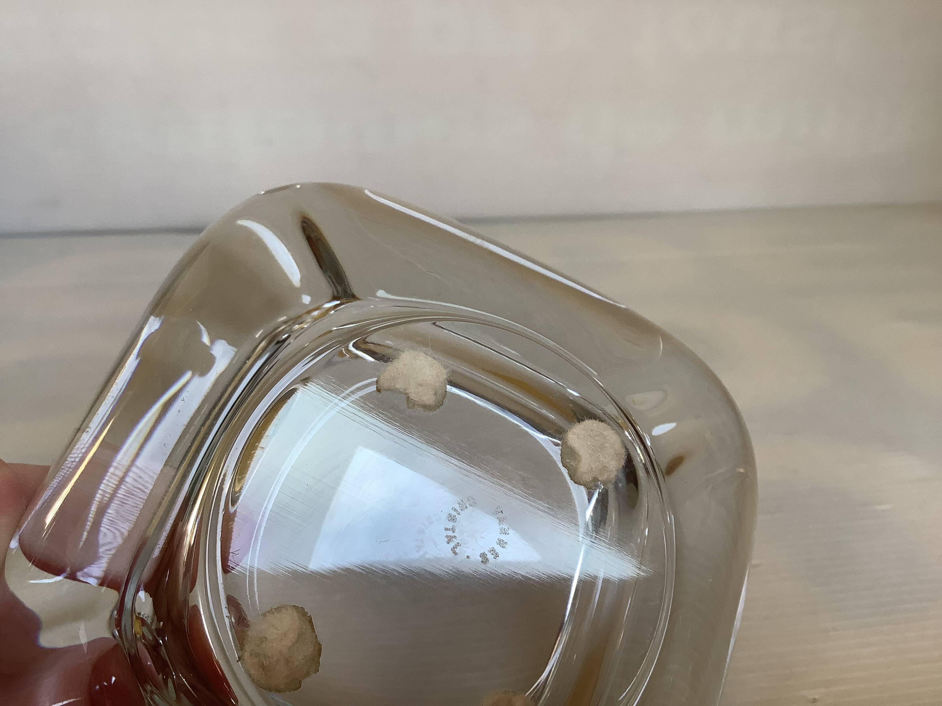 Crystal ashtray pocket tray Vannes le Chatel