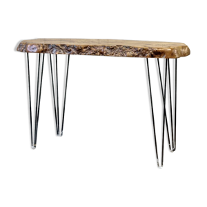 Table d'appoint en bois d'olivier