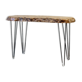 Side table in organic olive wood