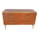 Commode en verre ambré avec détails en laiton, style mid-century modern