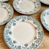 Flat faience plates from saint amand and hamage