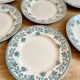 Flat faience plates from saint amand and hamage
