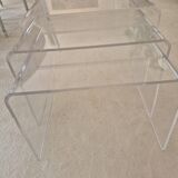 Trio of Roche Bobois Nesting Tables in Altuglass