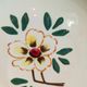 Five flowery dessert plates from continental earthenware