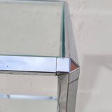 Designer chrome column display shelf - 1970s