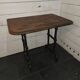 Table bistrot pied fonte dessus chêne