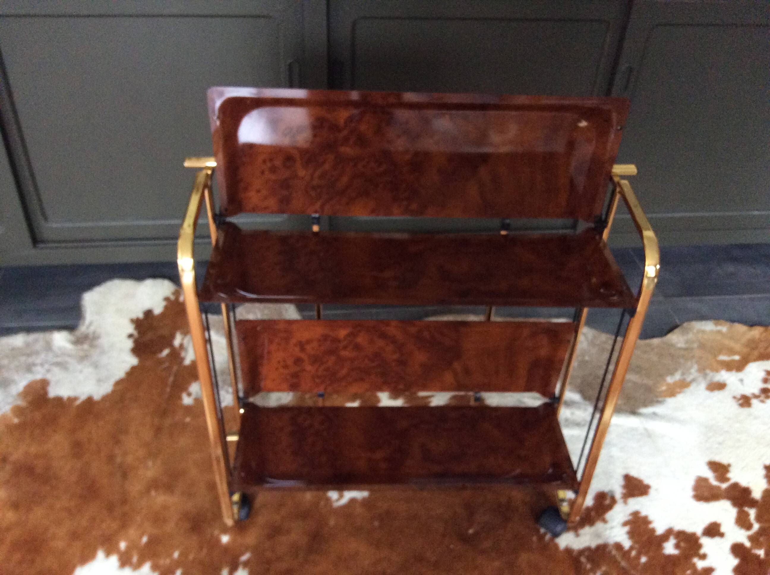 Folding rolling trolley