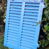 Small blue shutter L75xH101cm with louvers