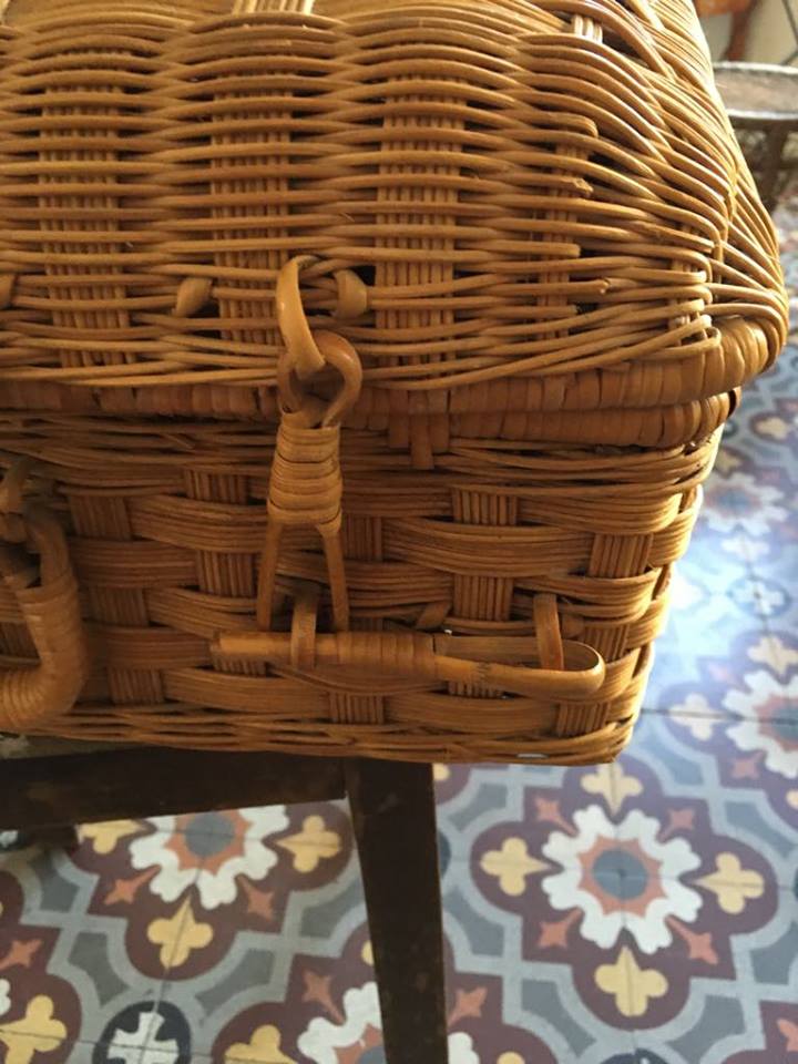 Wicker suitcase