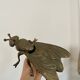 Vintage brass fly ashtray