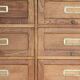 Oak flap cabinet (1930s/40s). Comes from a school.