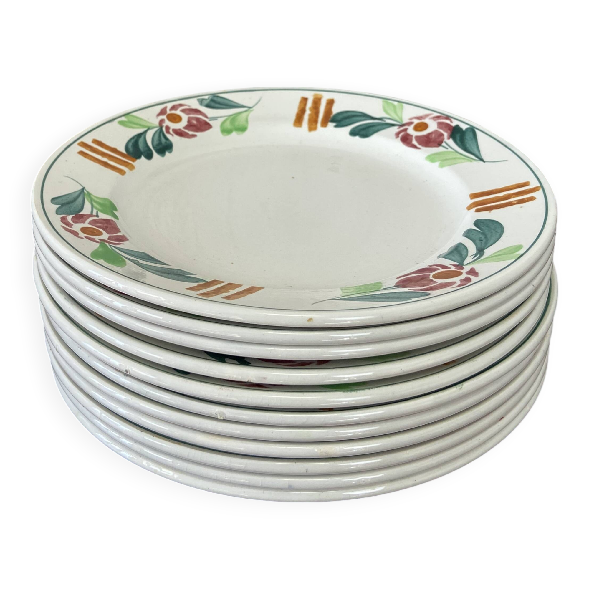 set of 8+3 St Amland plates