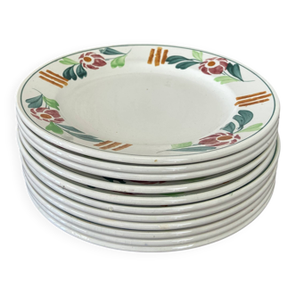 set of 8+3 St Amland plates