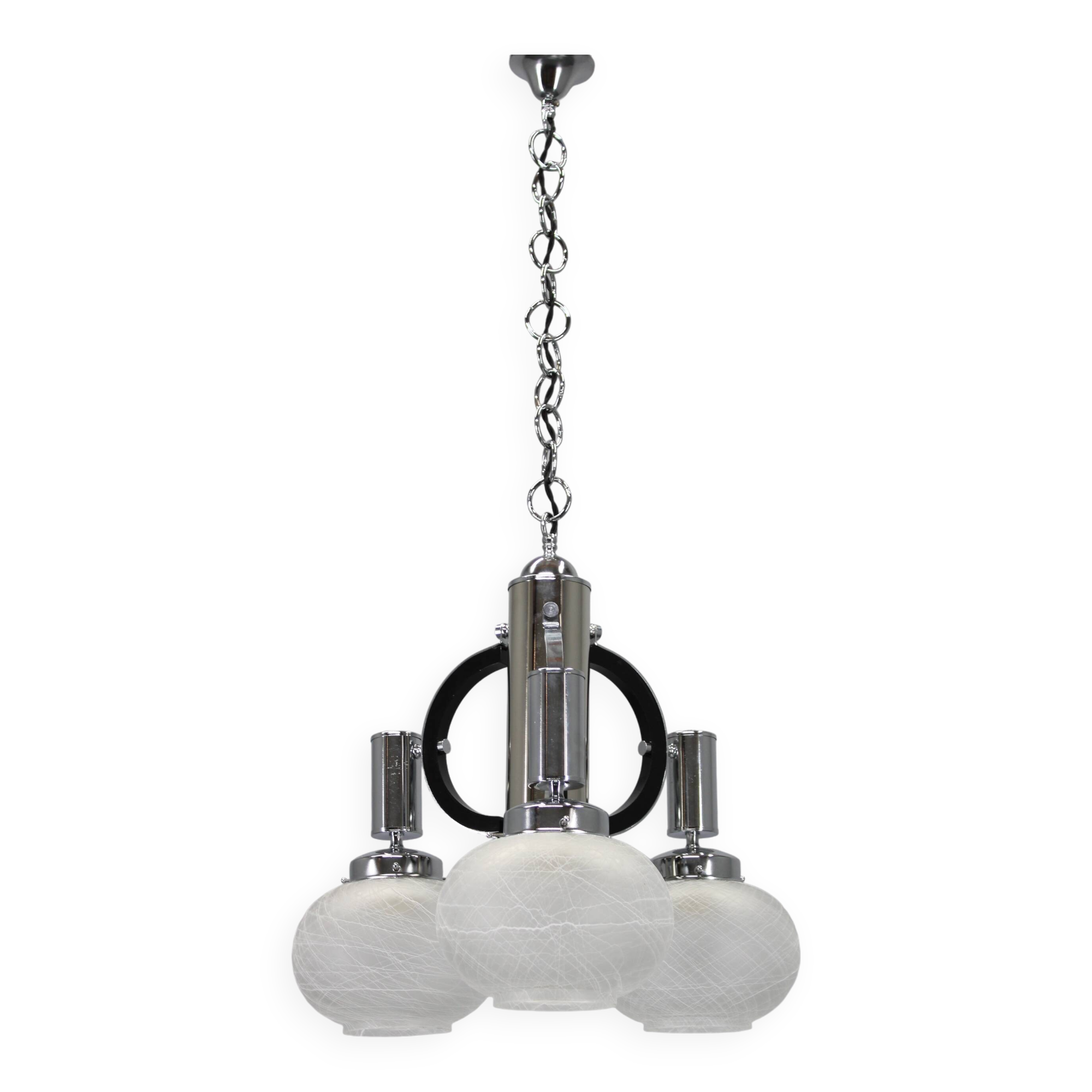 1970s Italian Chandelier , Restored