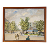 JC Perot: Large oil on canvas "Place Pigalle"