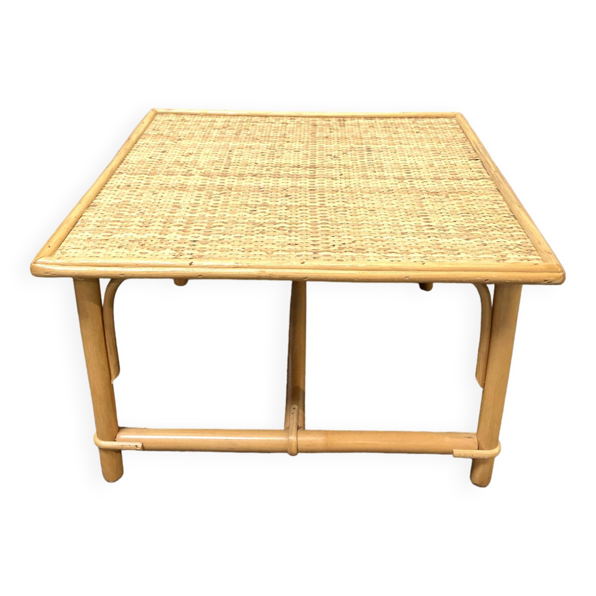Vintage rattan coffee table