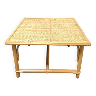 Vintage rattan coffee table