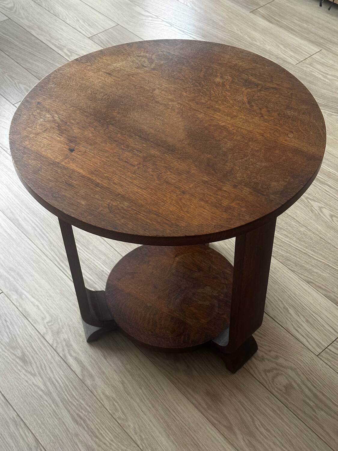Art Deco oak pedestal table