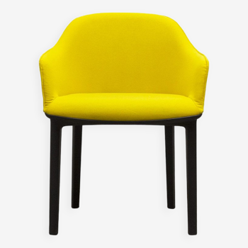 VITRA Softshell armchair in Yellow fabric