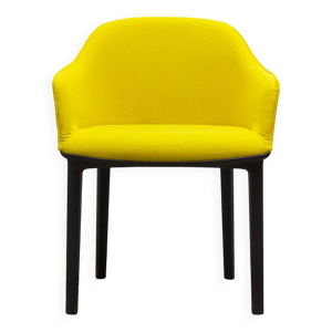 Fauteuil VITRA Softshell en tissu Jaune