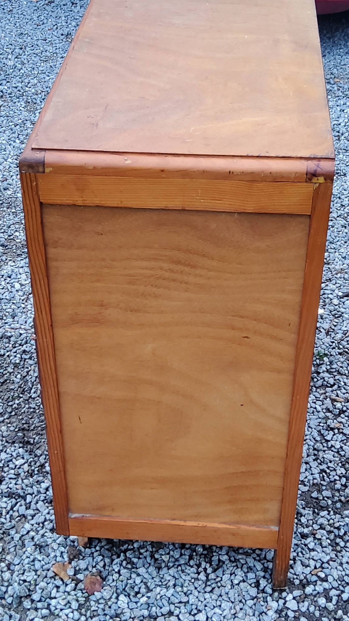 Vintage chest of drawers from the 50s with compass feet and 3 drawers